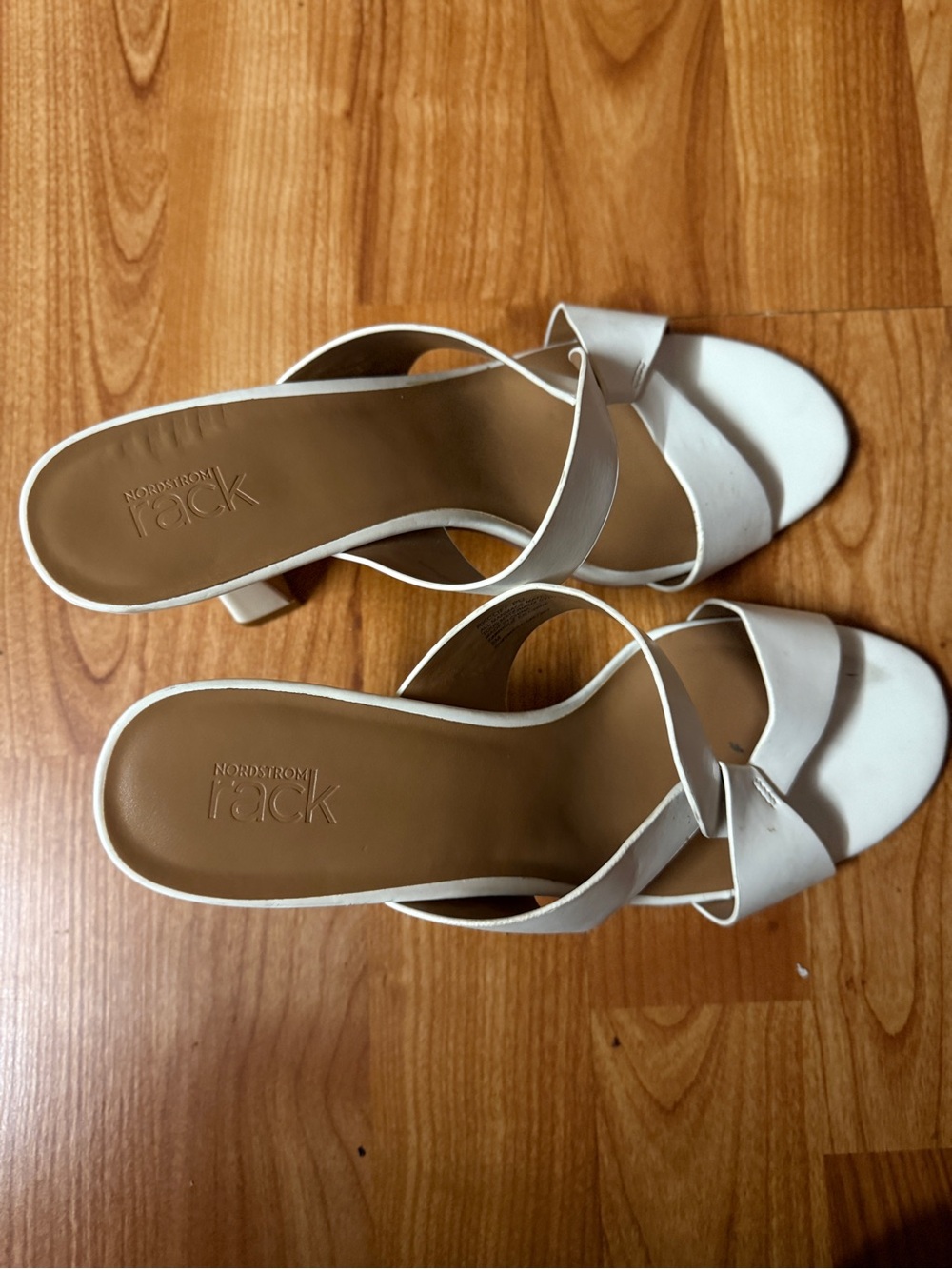 Nordstrom Rack White Strappy Mid-Heel Mules for Women